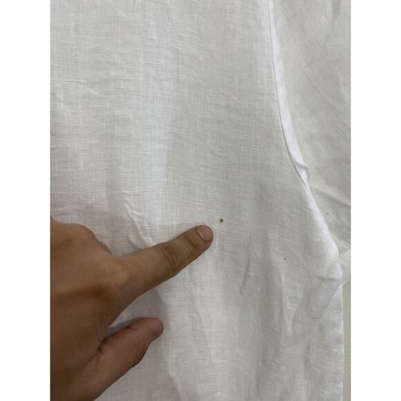 Coastal Rustic Cabincore Boho Cottagecore Linen Top M Italy Prairie Minimalist - Picture 2 of 16